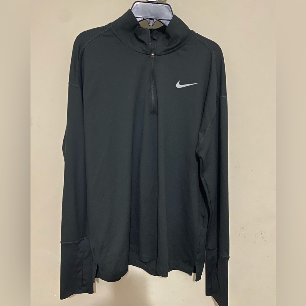 Nike black quarterzip pullover running jacket